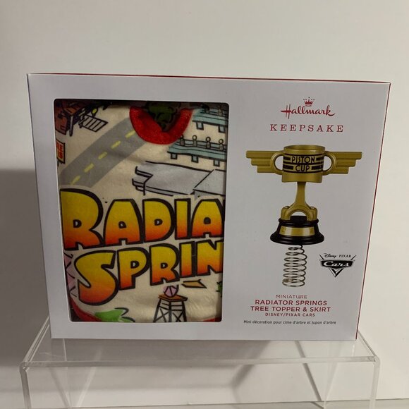 Hallmark Keepsake Miniature Tree Topper Skirt Radiator Springs Disney Pixar Cars - Picture 1 of 6